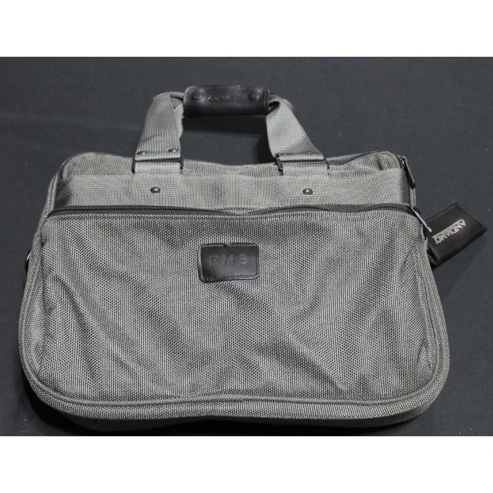 Andiamo Valoroso Gray Bomb Cloth Travel Carry On Bag Multi Pocket Business Case